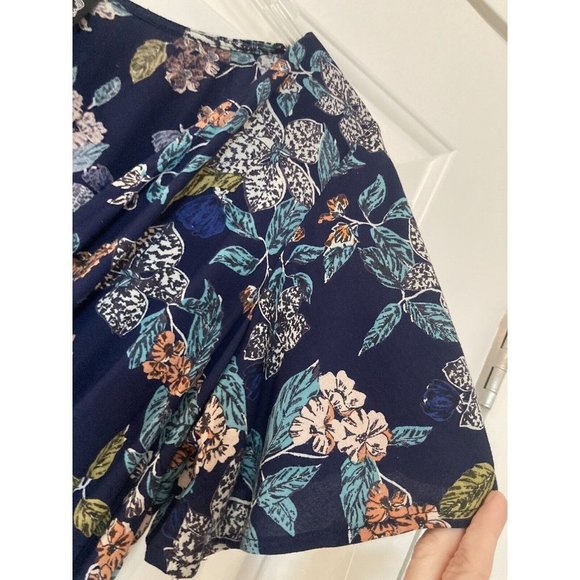 Angie Small Shorts Romper Dress Blue Floral Boho Peasant festival Casual New - Picture 6 of 8